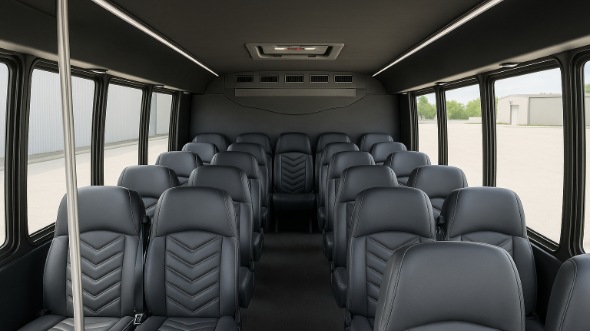 Interior of Charter Bus Company Lafayette's 15 Passenger Minibus in Lafayette
