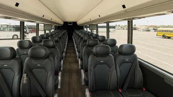 Interior of Charter Bus Company Lafayette's 25 Passenger Mini bus in Lafayette