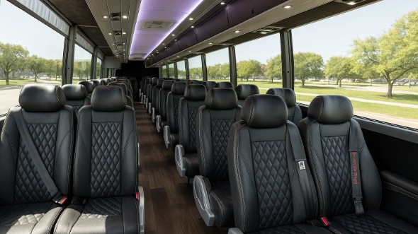 Interior of Charter Bus Company Lafayette's 30 Passenger Minibus in Lafayette