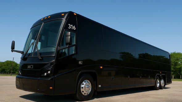 Exterior of Charter Bus Company Lafayette's 50 Passenger Charter Bus in Lafayette