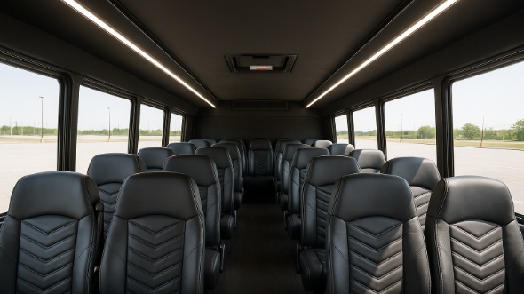 bossier city 20 passenger minibus inside