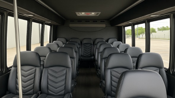 bossier city 25 passenger minibus inside