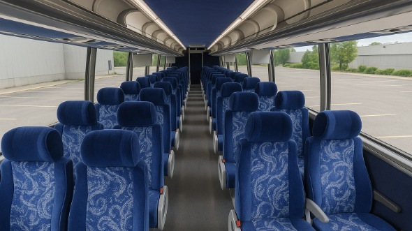 bossier city 50 passenger charter bus inside
