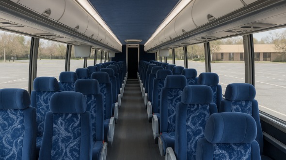 bossier city 56 passenger charter bus inside